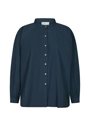 Solane c poplin skjorte Navy Neo Noir 
